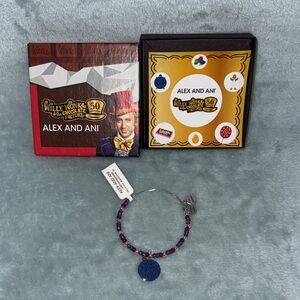 Alex and Ani Wonka Themed Blue and Red Bracelet